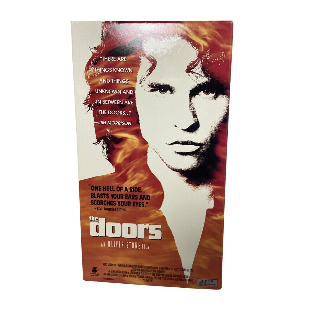 The Doors VHS 1991 Oliver Stone Val Kilmer Meg Ryan Billy Idol Kyle MacLachian